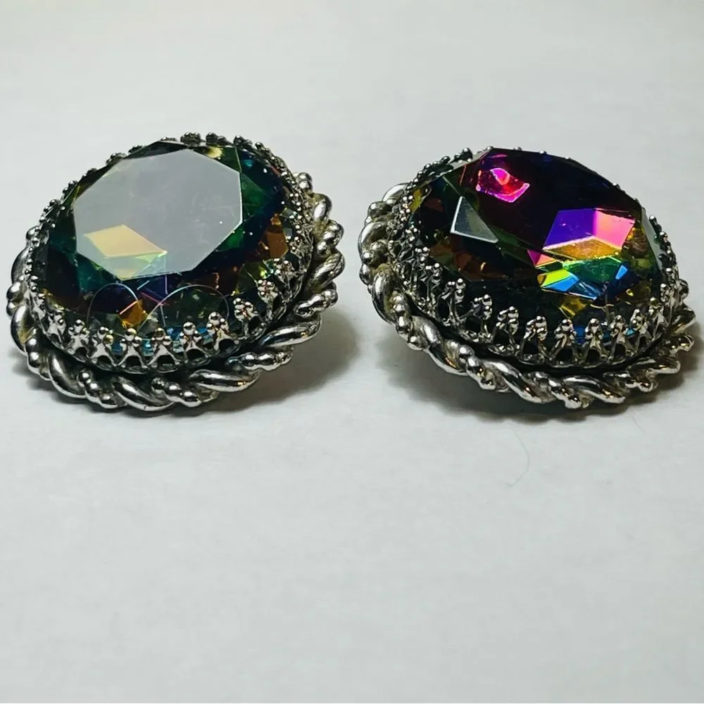 Vintage 1950’s Elsa Schiaparelli Faux Watermelon Tourmaline Clip Earring… - Picture 6 of 17